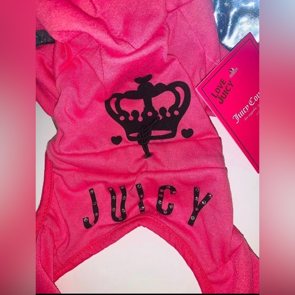 Juicy Couture Pink Bedazzled Pet Pajama Jumpsuit - Picture 2 of 5